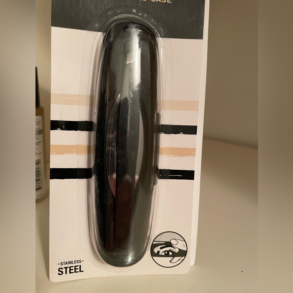 Tweezer In Mirrored Case Stainless Steel Travel Grooming